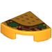 LEGO Orange clair brillant Tuile 1 x 1 Trimestre Cercle avec Taco (25269 / 36920)