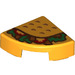 LEGO Bright Light Orange Tile 1 x 1 Quarter Circle with Taco (25269 / 80059)
