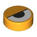 LEGO Orange clair brillant Tuile 1 x 1 Rond avec Eye avec Demi Shut Eyelid (104217 / 104225)