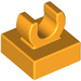 LEGO Helles Licht Orange Fliese 1 x 1 mit Clip (Erhöhtes &quot;C&quot;) (15712 / 44842)