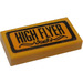 LEGO Bright Light Orange Tile 1 x 2 with &quot;HIGH FLYER&quot; Sticker with Groove (3069)