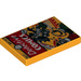 LEGO Helder Lichtoranje Tegel 2 x 3 met Detective Comics Cover (26603 / 66242)