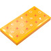 LEGO Bright Light Orange Tile 2 x 4 with Hearts, Star, Butterflies, Music Notes, Paw Prints, Flower and red Mattress Buttons Sticker (87079)