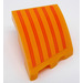LEGO Bright Light Orange Wedge 2 x 3 Left with Orange and Bright Light Orange Vertical Stripes Sticker (80177)