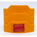 LEGO Orange clair brillant Coin 3 x 4 avec Stepped Sides avec rouge Carpet Autocollant (66955)