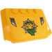 LEGO Orange clair brillant Coin 4 x 6 Incurvé avec Jungle Explorers logo et Vents Autocollant (52031)