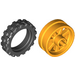 레고 밝은 연한 오렌지색 Wheel Rim Ø14.6 x 6 with Spokes and Stub Axles with Tire Ø 20.9 X 5.8  Offset Tread