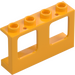 LEGO Orange clair brillant Cadre de fenêtre 1 x 4 x 2 avec tenons creux (61345)