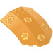 LEGO Bright Light Orange Windscreen 6 x 8 x 2 Curved with 6 x Hibiscus Flower Sticker (40995)