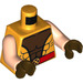 LEGO Arancione chiaro brillante Wolverine con Dark Marrone Mani Minifigure Busto (973 / 76382)