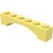 LEGO Bright Light Yellow Arch 1 x 6 Raised Bow (92950)