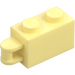 LEGO Bright Light Yellow Brick 1 x 2 with Hinge Shaft (Flush Shaft) (34816)