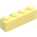 LEGO Světle žlutá Kostka 1 x 4 (3010 / 6146)