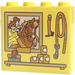 LEGO Jaune clair brillant Brique 1 x 4 x 3 avec Cheval, Belle, Brush, Shelf, Leash Autocollant (49311)