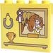 LEGO Helder Lichtgeel Steen 1 x 4 x 3 met Paard, Belle, Horseshoe, Bow, Shelf, Cup Sticker (49311)