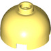 LEGO Jaune clair brillant Brique 2 x 2 Rond avec Dome Haut (Goujon creux, support d&#039;essieu) (3262 / 30367)