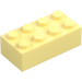 LEGO Světle žlutá Kostka 2 x 4 (3001 / 72841)