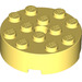 LEGO Jaune clair brillant Brique 4 x 4 Rond avec Trou (87081)