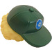 LEGO Bright Light Yellow Bushy Hair with Dark Green Cap with Rescue Animal Logo (101022)