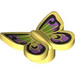 LEGO Helder Lichtgeel Butterfly (Smooth) met Purple (80674 / 101531)