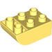 LEGO Bright Light Yellow Duplo Brick 2 x 3 with Inverted Slope Curve (98252)