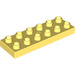 LEGO Jaune clair brillant Duplo assiette 2 x 6 (98233)