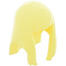 LEGO Bright Light Yellow Long Hair with Straight Bangs (Rubber) (17346)