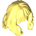 LEGO Jaune clair brillant Mi-longueur Ondulé Cheveux avec Longue Bangs (37697 / 80675)
