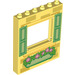 LEGO Jaune clair brillant Panneau 1 x 6 x 6 avec Fenêtre Coupé avec Green shutters (15627 / 21443)