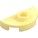 LEGO Bright Light Yellow Plate 1 x 2 Round Semicircle (1745)