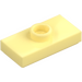 LEGO Bright Light Yellow Plate 1 x 2 with 1 Stud (with Groove and Bottom Stud Holder) (15573 / 78823)