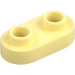 LEGO Bright Light Yellow Plate 1 x 2 with Rounded Ends and Open Studs (35480)