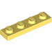 LEGO Leuchtend Hellgelb Platte 1 x 4 (3710)