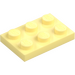 LEGO Světle žlutá Deska 2 x 3 (3021)