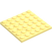 LEGO Bright Light Yellow Plate 6 x 6 (3958)