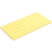 LEGO Bright Light Yellow Plate 8 x 16 (92438)