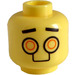 LEGO Bright Light Yellow Robot Butler Head (Safety Stud) (3274)