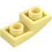 LEGO Bright Light Yellow Slope 1 x 2 Curved Inverted (24201)