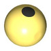 LEGO Jaune clair brillant Technic Balle avec Noir Cercle / Pupil (18384 / 105172)