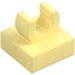 LEGO Amarillo claro brillante Plana 1 x 1 con Clip (&quot;C&quot; elevada) (15712 / 44842)