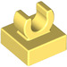 LEGO Helder lichtgeel Tegel 1 x 1 met Klem (Verhoogde &quot;C&quot;) (15712 / 44842)