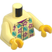 LEGO Bright Light Yellow Torso with Shirt with Flowers and Leaves (973)