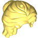 LEGO Jaune clair brillant Ondulé Cheveux avec Bun et Sidebangs avec Trou sur Haut (15499 / 86221)