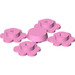 LEGO Leuchtendes Rosa 4 Blume Heads auf Sprue (3742 / 56750)