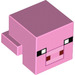 LEGO Bright Pink Animal Head with Pig Face with White Snout (20057 / 28253)