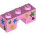LEGO Leuchtend rosa Bogen 1 x 3 mit Multicolour Herzen und Stars (4490 / 38930)