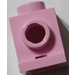 LEGO Fel roze Steen 1 x 1 met Koplamp en Slot (4070 / 30069)