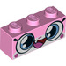 LEGO Fel roze Steen 1 x 3 met Groot Smile (3622 / 38294)