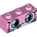 LEGO Leuchtend rosa Backstein 1 x 3 mit Katze Face &#039;Dessert Unikitty&#039; (3622 / 38906)