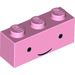 LEGO Bright Pink Brick 1 x 3 with Face with Black Eyes, Thin Smile &#039;Princess Bubblegum&#039; (3622)
